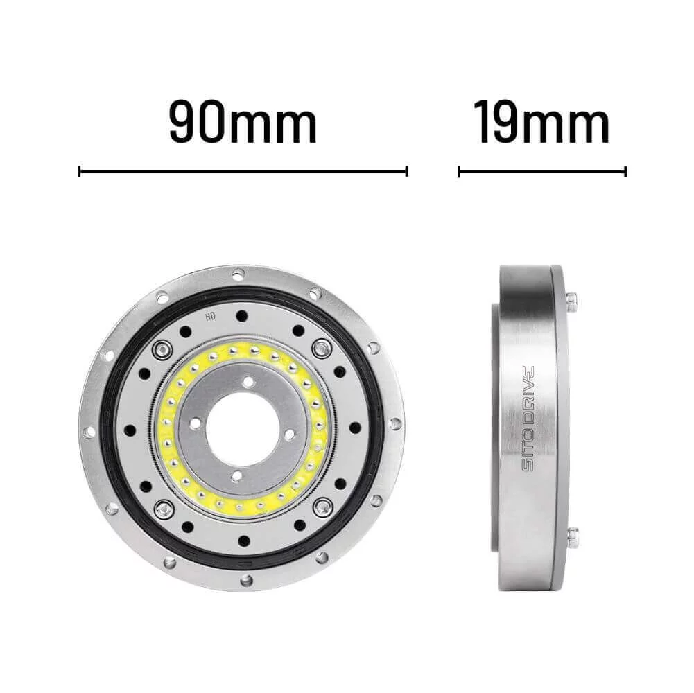 SitoDrive HD20 90mm Harmonic Drive Hollow Flat High Torque 100 Ratio Harmonic Reducer SHD-20 for Nema 34 86mm stepper motor reducer
