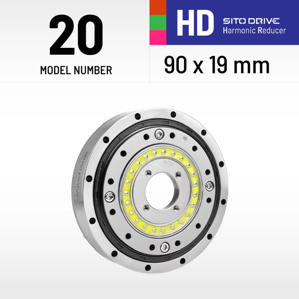 SitoDrive HD20 90mm Harmonic Drive Hollow Flat High Torque 100 Ratio Harmonic Reducer SHD-20 for Nema 34 86mm stepper motor reducer