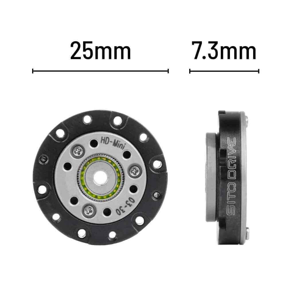 SitoDrive HD-03 Harmonic Drive Nema 8 Servo Motor Speed Reducer 50:1 Low Backlash Hollow Shaft Gearbox 20mm for Robot Automation