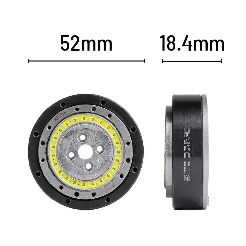 SitoDrive Harmonic Drive HD-11 Pro Micro Reducer Nema 17 BLDC Motor 100:1 Speed Ratio 52mm Ultra-Compact for Camera Slider