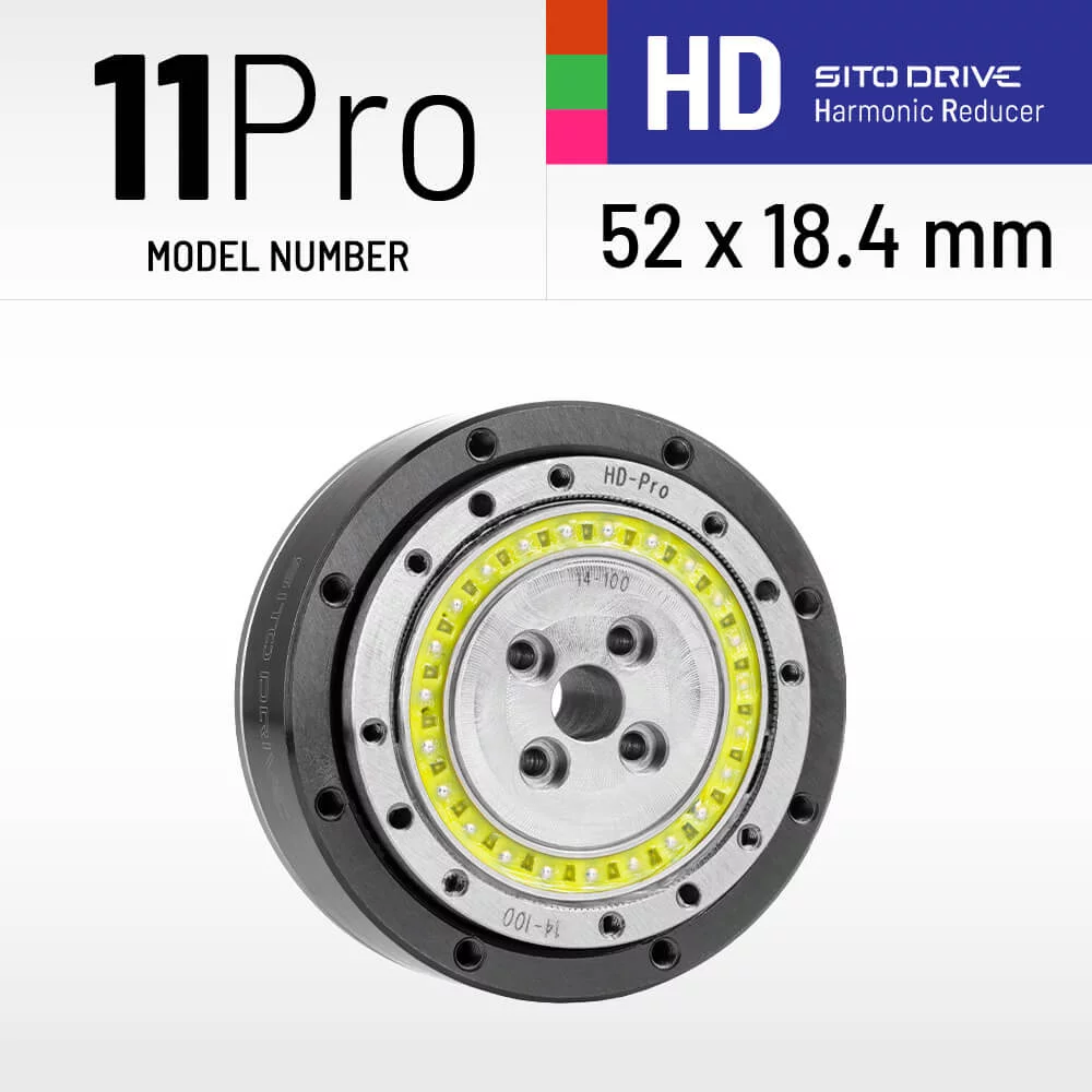 SitoDrive Harmonic Drive HD-11 Pro Micro Reducer Nema 17 BLDC Motor 100:1 Speed Ratio 52mm Ultra-Compact for Camera Slider
