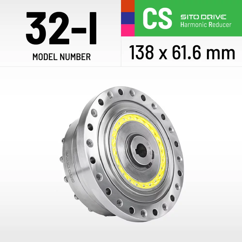 SitoDrive CS-32-I 130mm reducer High Precision Harmonic Drive Reducer for Robotics and Automation Equipment CSF-32-100-2UH Nema 52 132mm