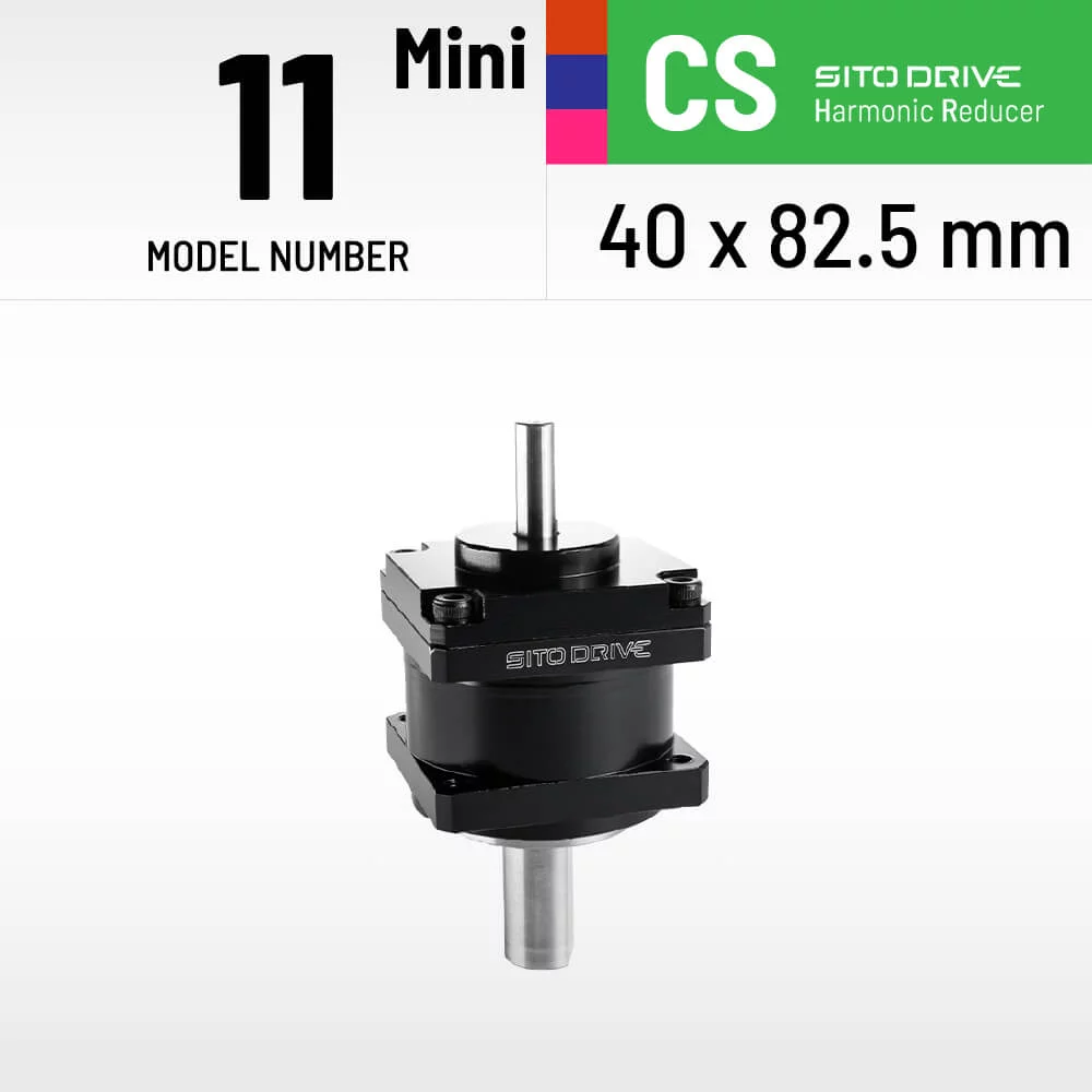 SitoDrive CS-11-1U-U 40mm Mini Harmonic Drive Nema 17 Servo Motor Compact Harmonic Gearbox CSF-11-1U for CNC & Rotary Actuator