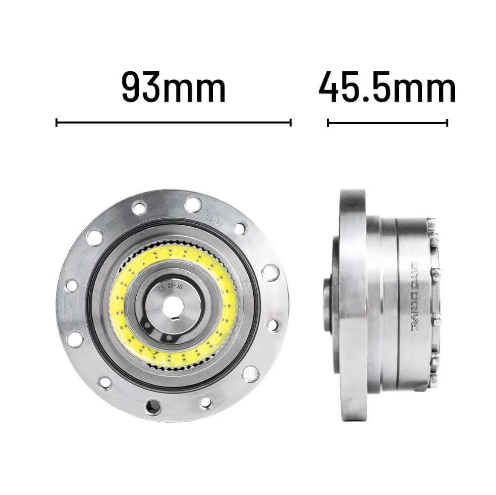 SitoDrive CS-20-I 90mm Zero-Backlash Harmonic Drive Speed reducer Harmonic Reducer for Nema 34 86mm Stepper motor CSF-20-100-2UH CSG-20