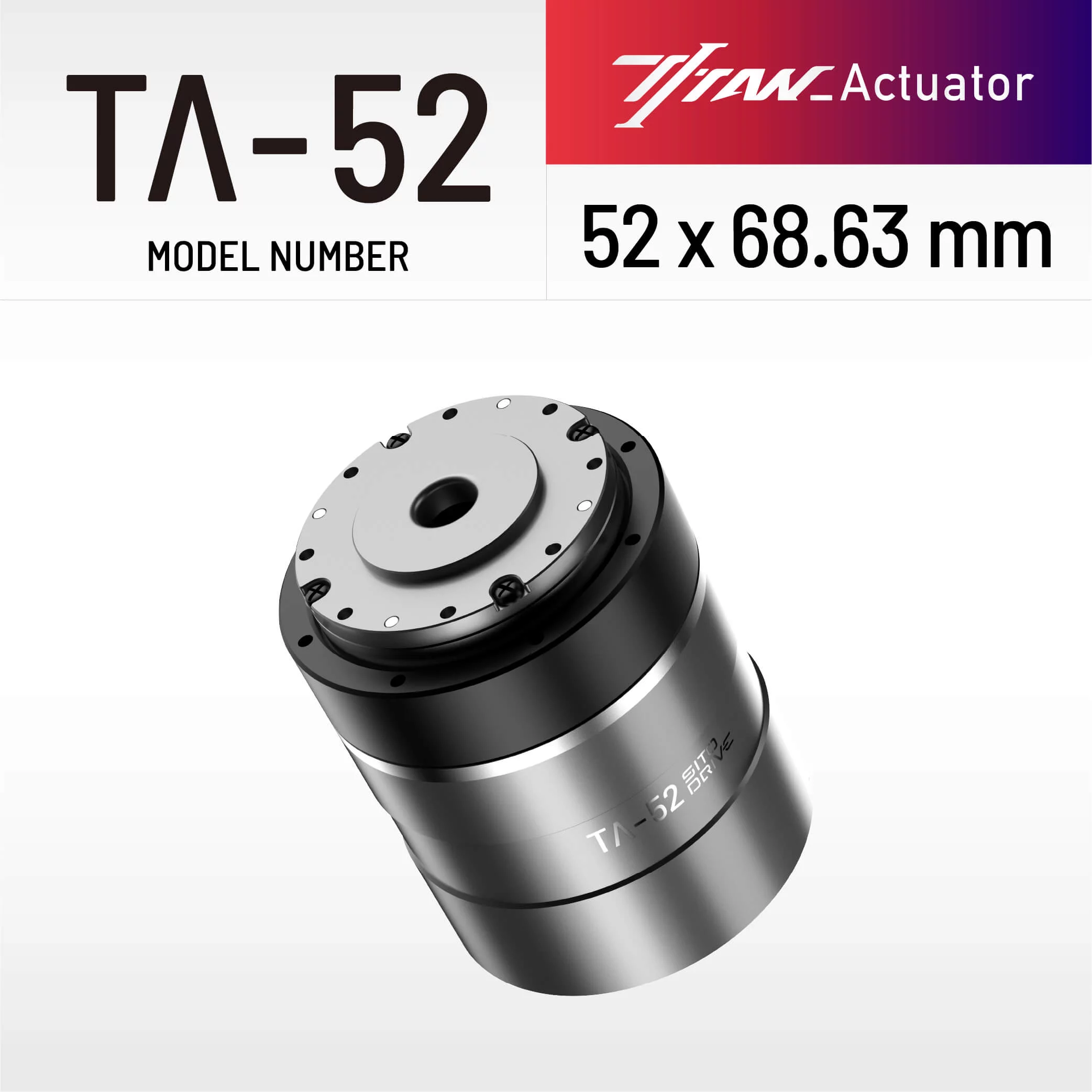Sito Ta52 Ptz Motor Module Motorised Rs485 Servo Actuator Motor with Brake Dual Encoders Hollow Harmonic All-in-One Robot Joint